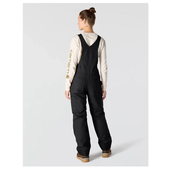 Carhartt Women's Relaxed Fit Washed Duck Insulated Bib Overall - Picture 2 of 9